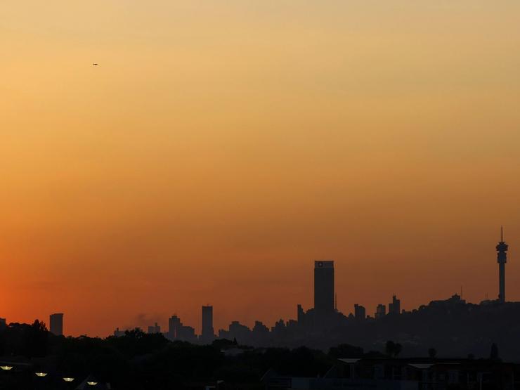 The iconic Johannesburg’s Hillbrow Tower is seen as the sun sets, in Johannesburg, South Africa.