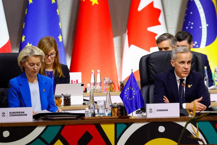 European Commission President Ursula von der Leyen and Canada’s Prime Minister Mark Carney.