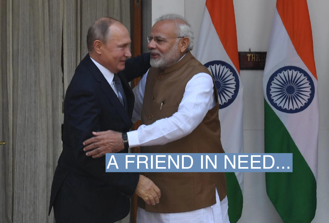 Vladimir Putin and Narendra Modi 