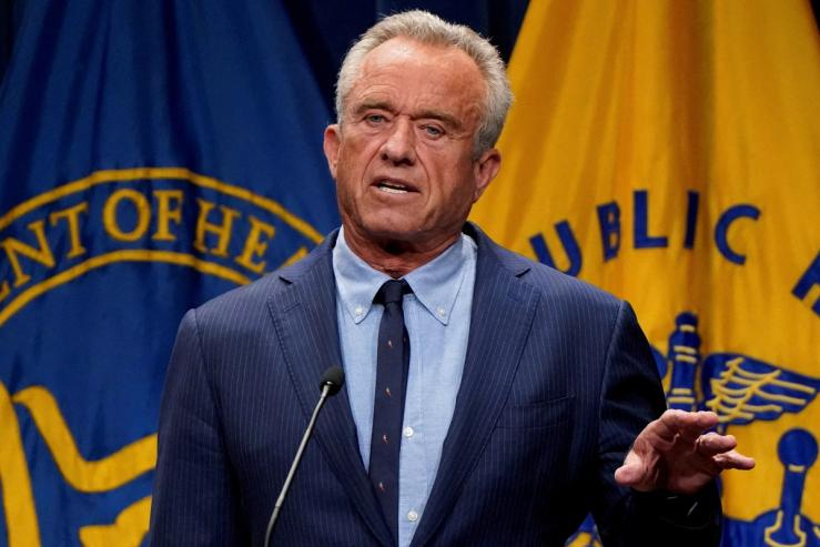 U.S. Health and Human Services (HHS) Secretary Robert F. Kennedy, Jr. discusses the findings of the Centers for Disease Control and Prevention’s (CDC) latest Autism and Developmental Disabilities Monitoring (ADDM) Network survey, during a press conference at the Department of Health and Human Services in Washington, D.C., U.S., April 16, 2025.