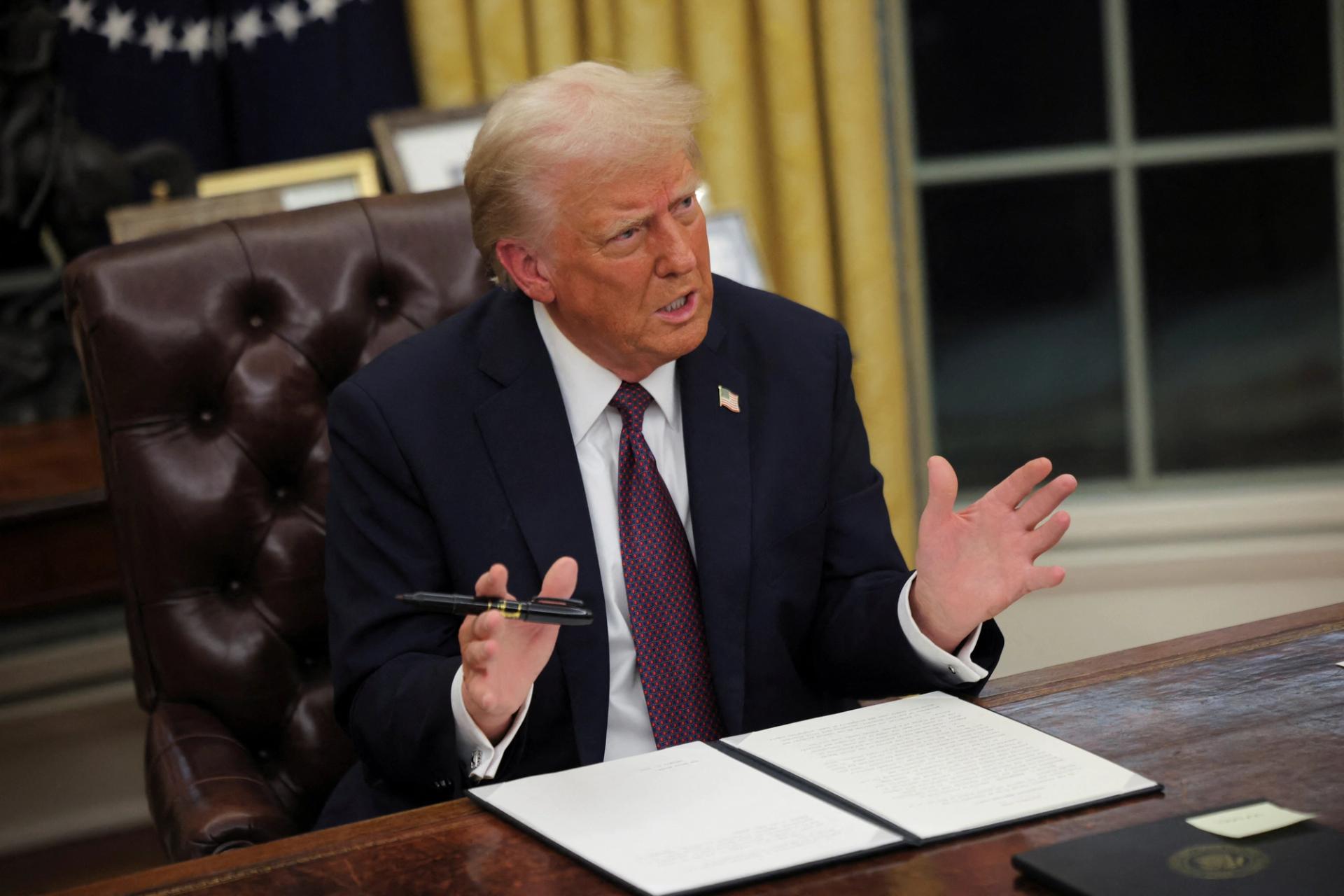 U.S. President Donald Trump in the Oval Office.