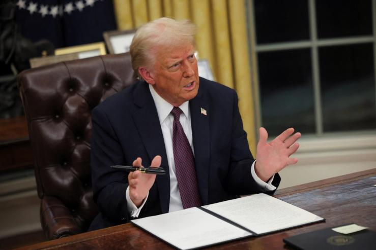 U.S. President Donald Trump in the Oval Office.