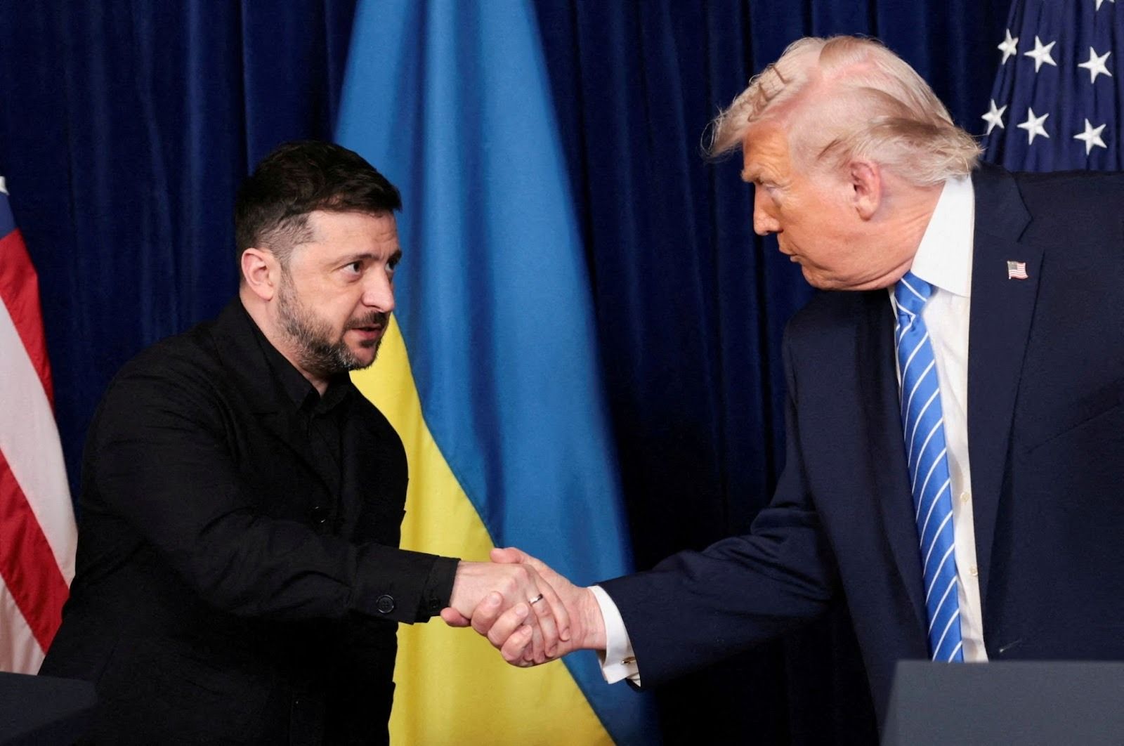 Zelenskyy and Trump. 