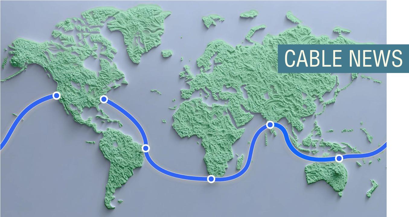 Meta 计划中的海底电缆的插图。