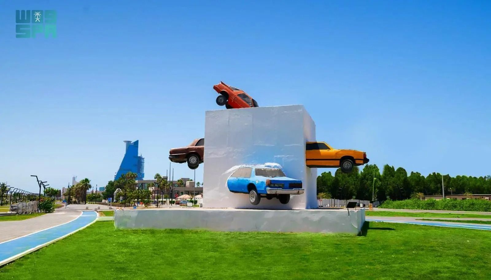 Crazy speed roundabout in Jeddah.