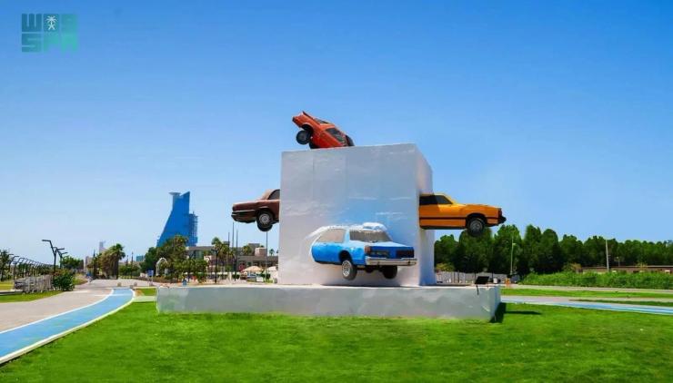 Crazy speed roundabout in Jeddah.