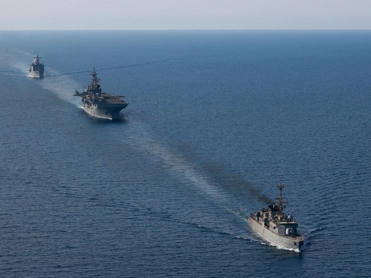 Saudi and US ships in the Red Sea in 2023