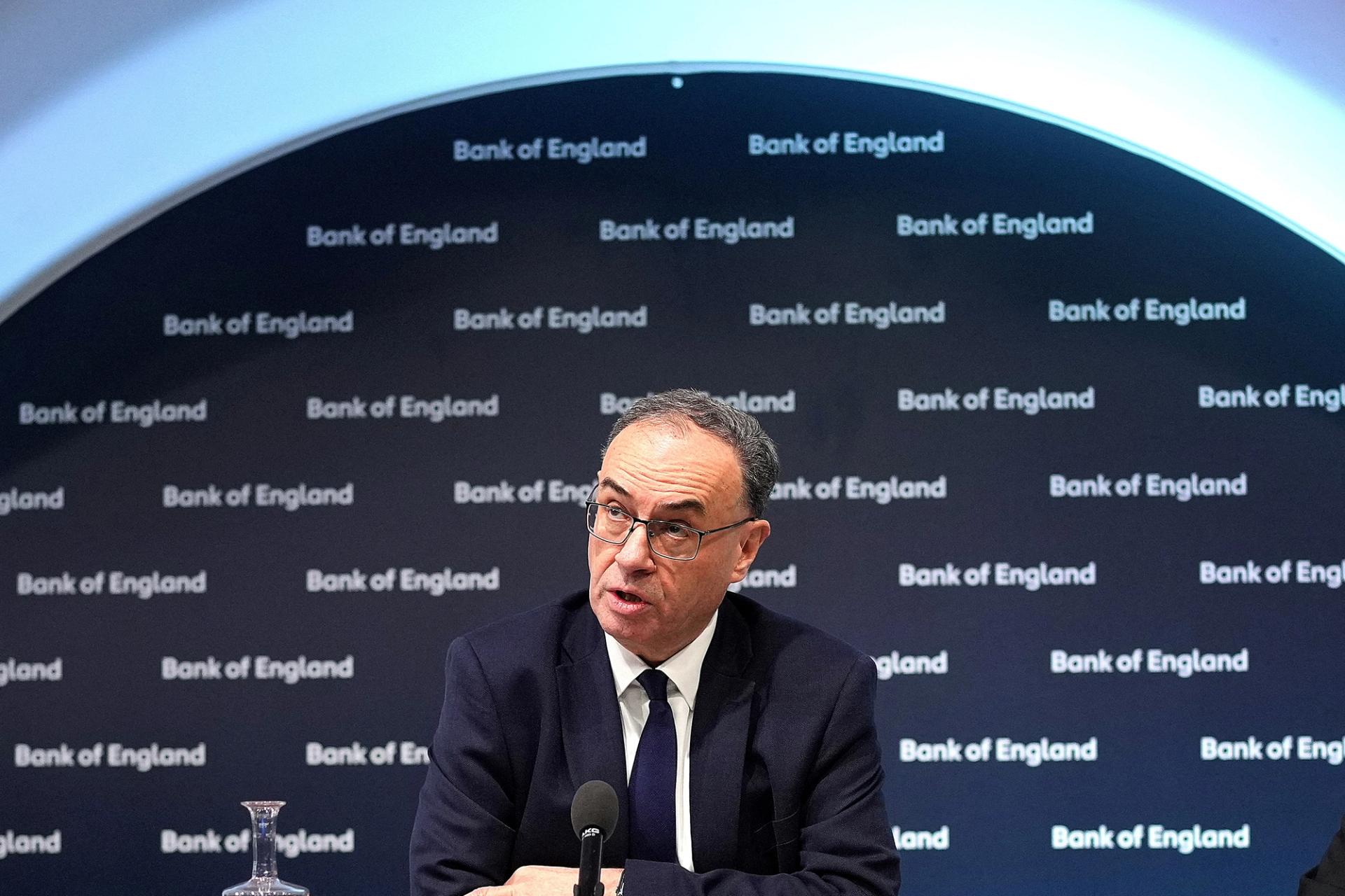 Andrew Bailey, Governor of the Bank of England, speaks during the Monetary Policy Report press conference in London.