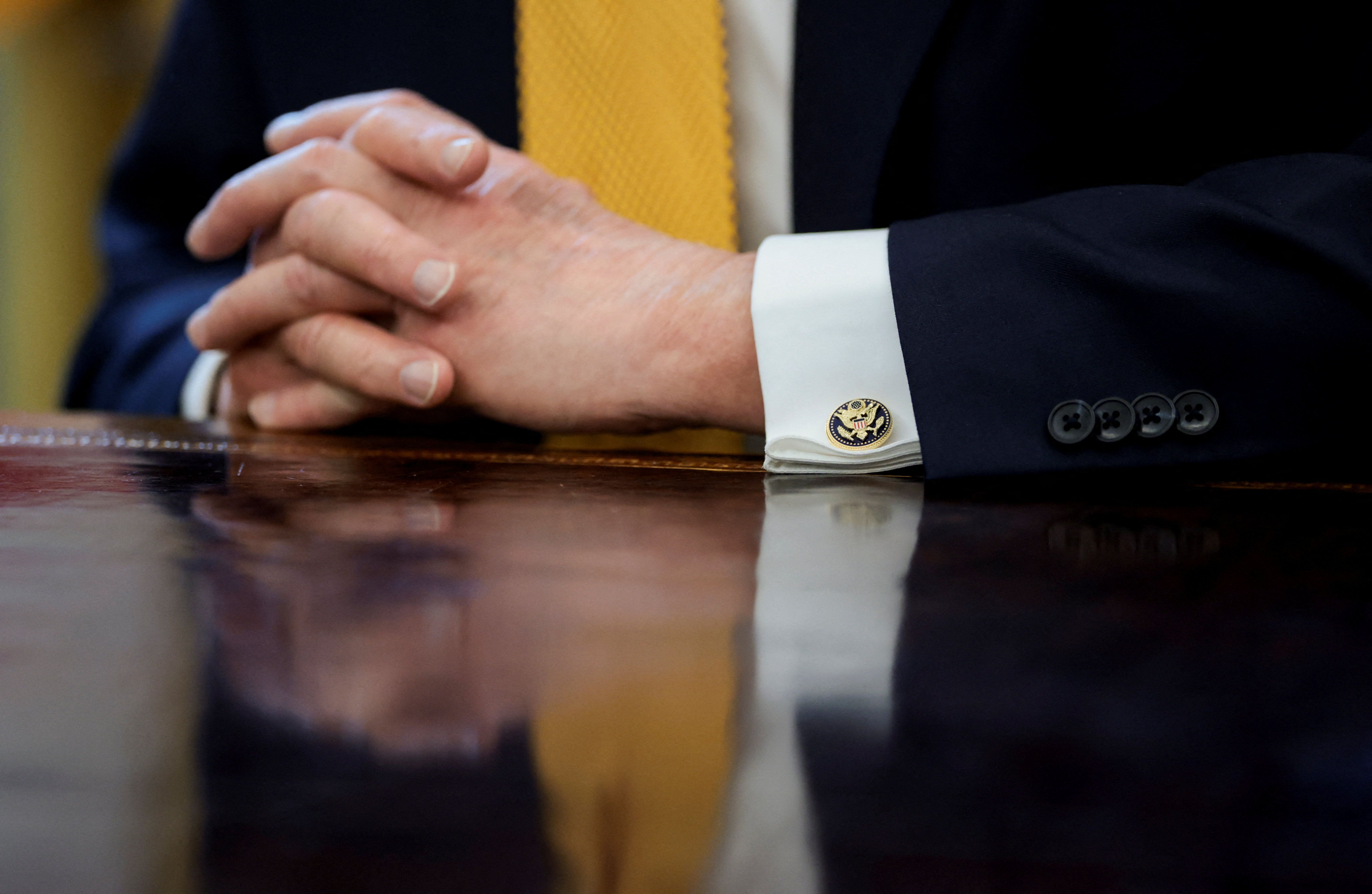 Donald Trump’s hand