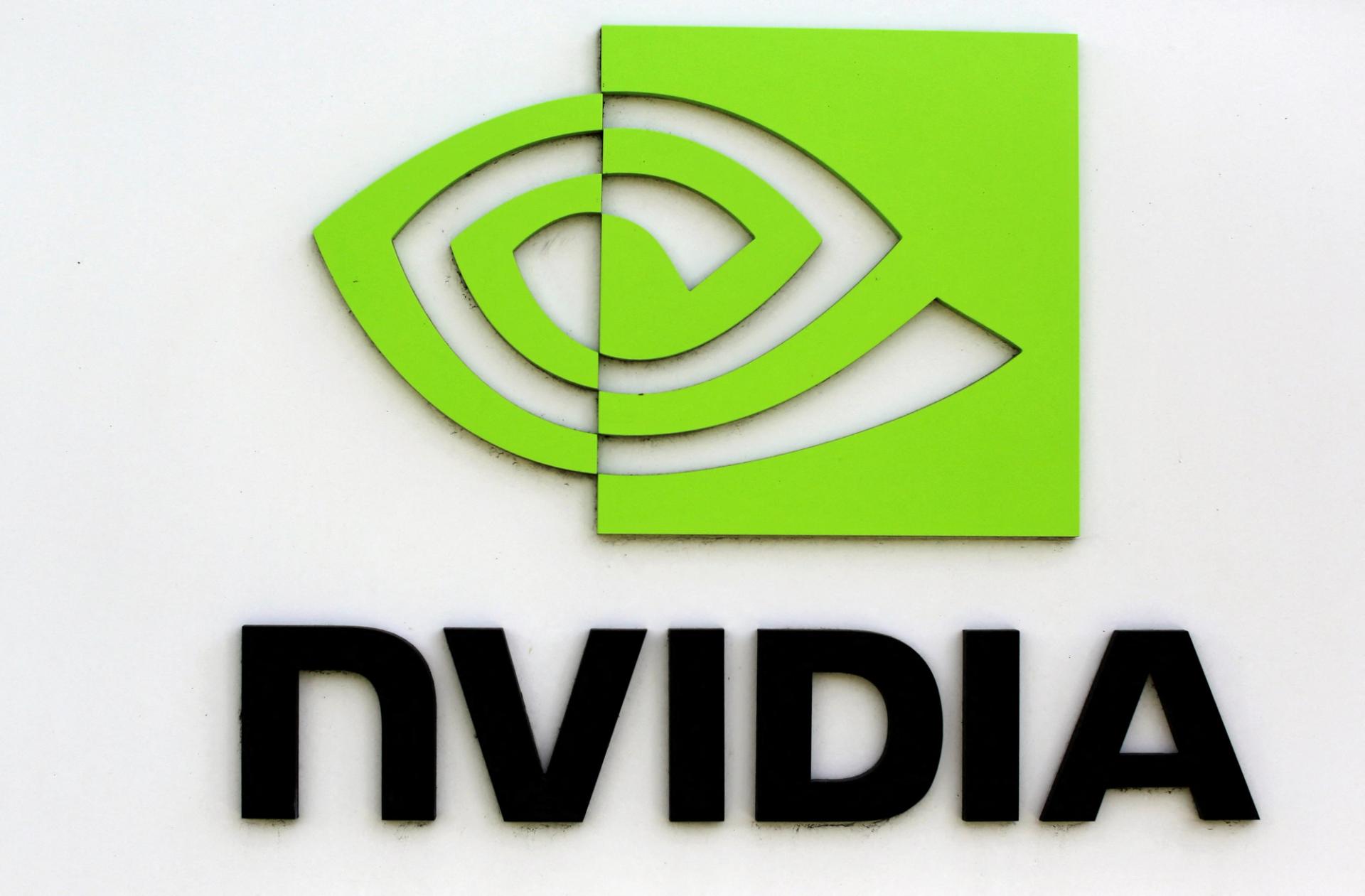 The logo of technology company Nvidia is seen at its headquarters in Santa Clara, California February 11, 2015. 