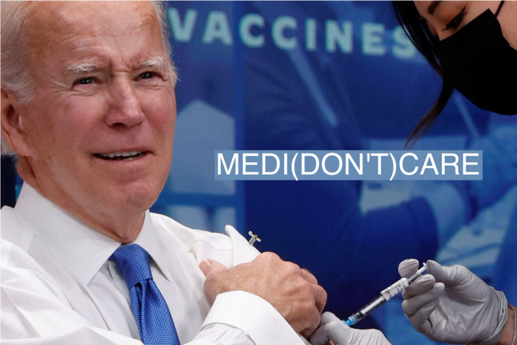 U.S. President Joe Biden receives an updated coronavirus disease (COVID-19) vaccine onstage in an auditorium on the White House campus in Washington, U.S. October 25, 2022.