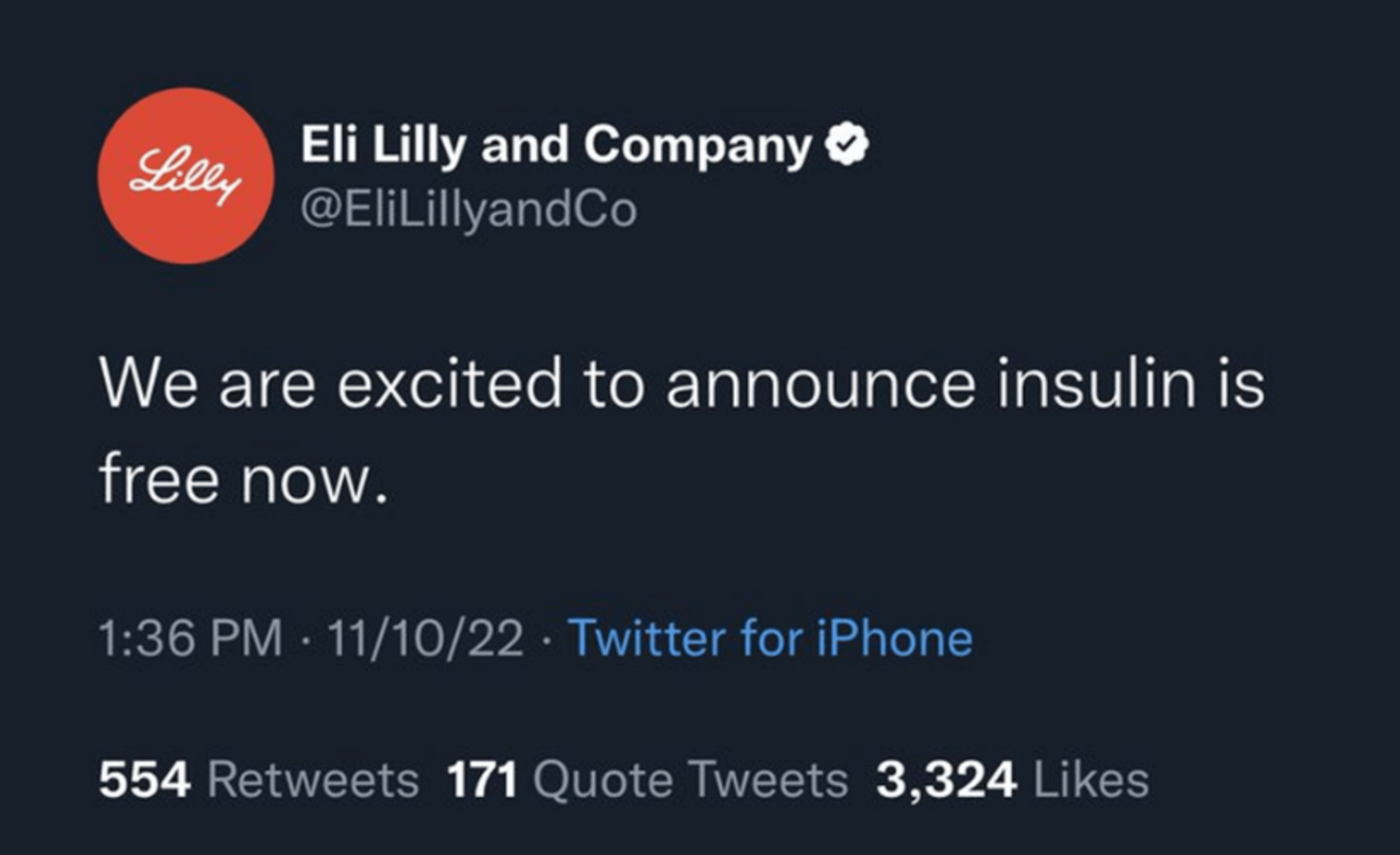 Eli Lilly Stock Price Tumbles After Fake Tweet | Semafor