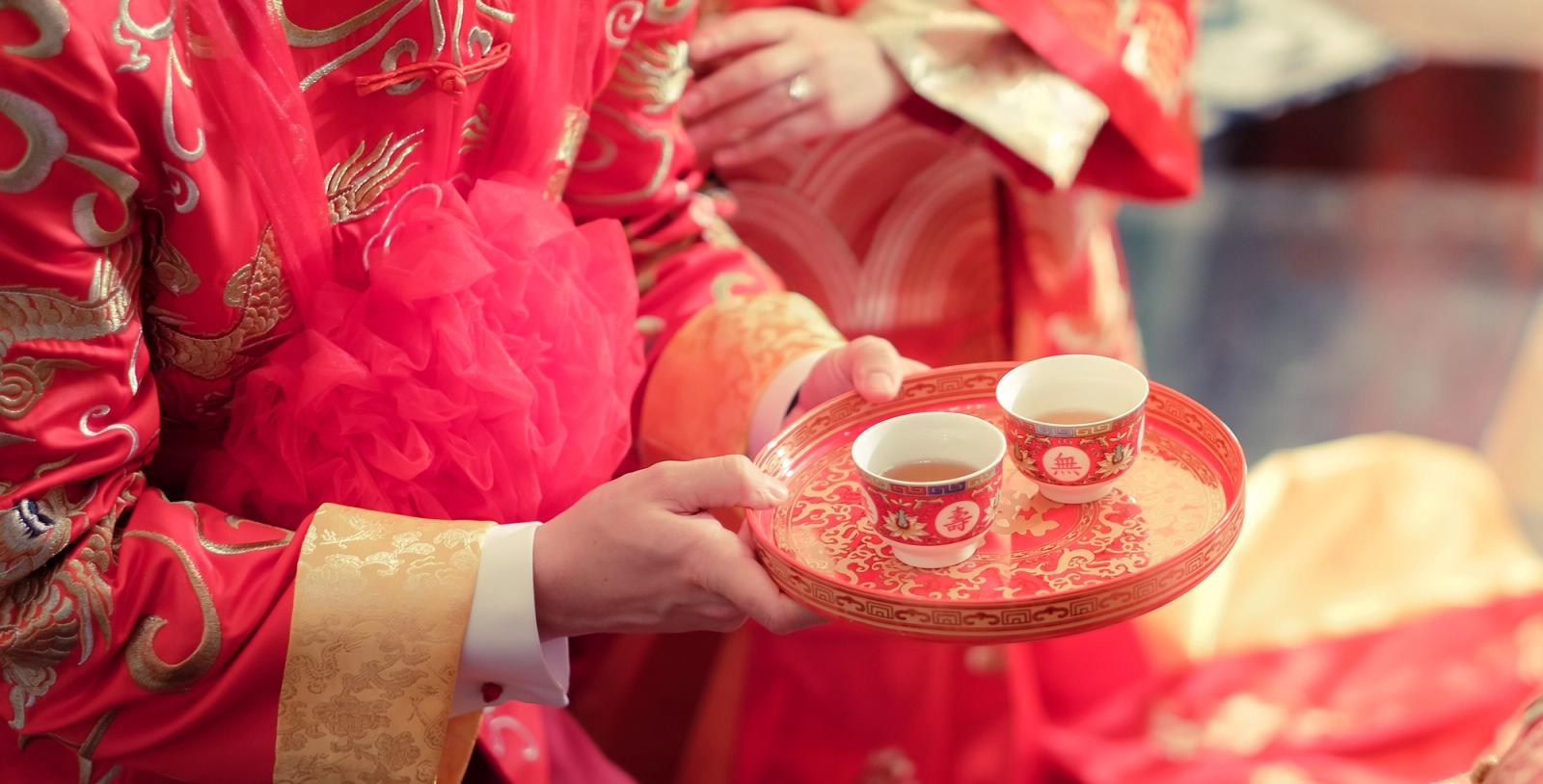 Chinese wedding tea during the New Year.
