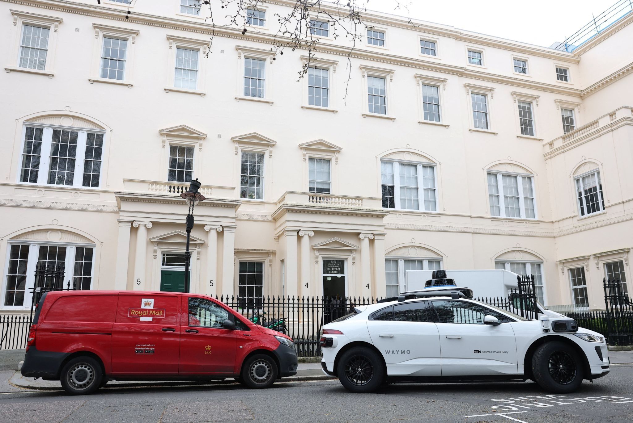 A Waymo autonomous vehicle is driven during on the road trialling and mapping using safety drivers, ahead of an anticipated rollout of the robotaxi service later in the year, in London, Britain