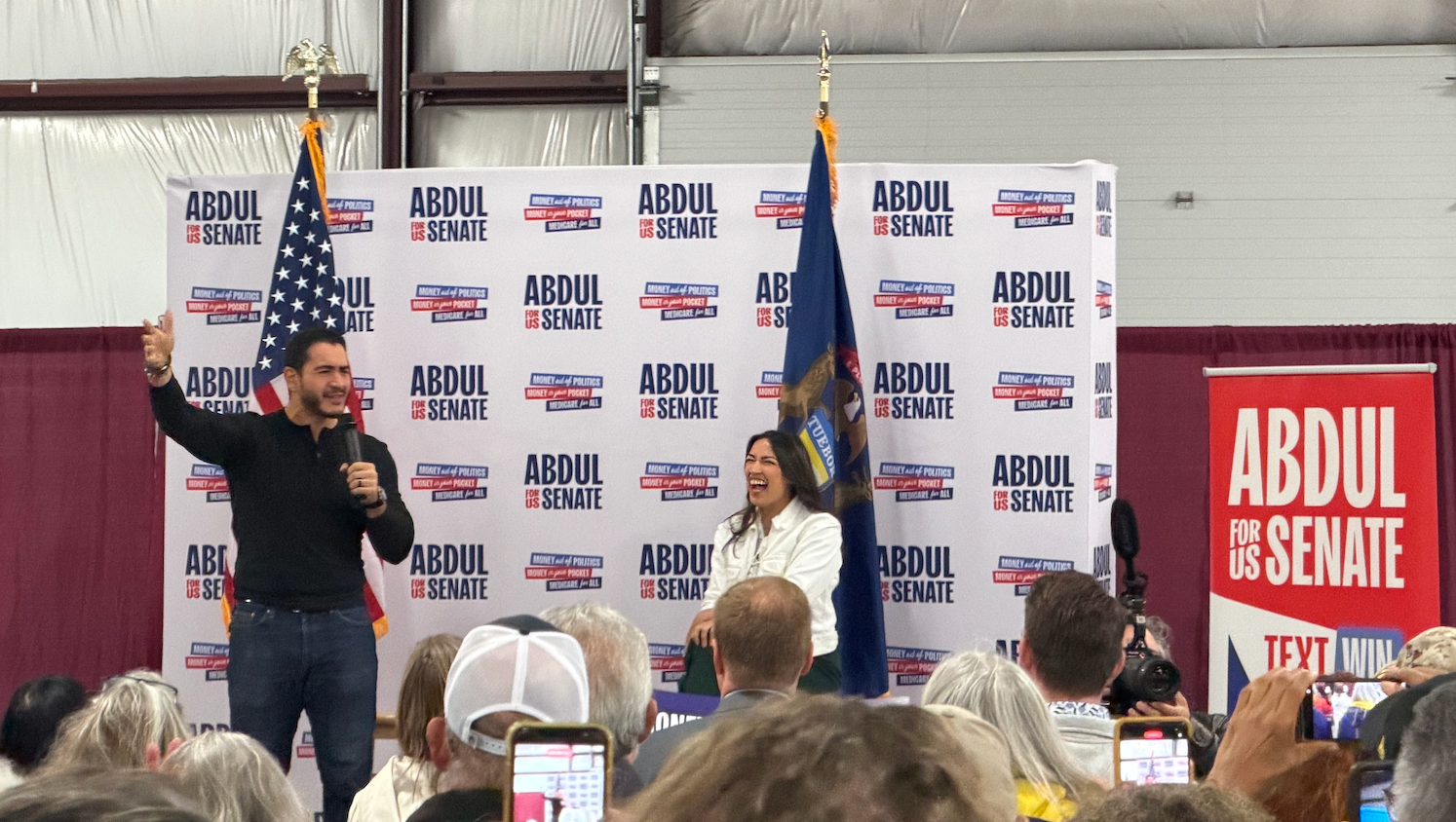 Abdul El-Sayed and Rep. Alexandria Ocasio-Cortez, on the campaign trail 