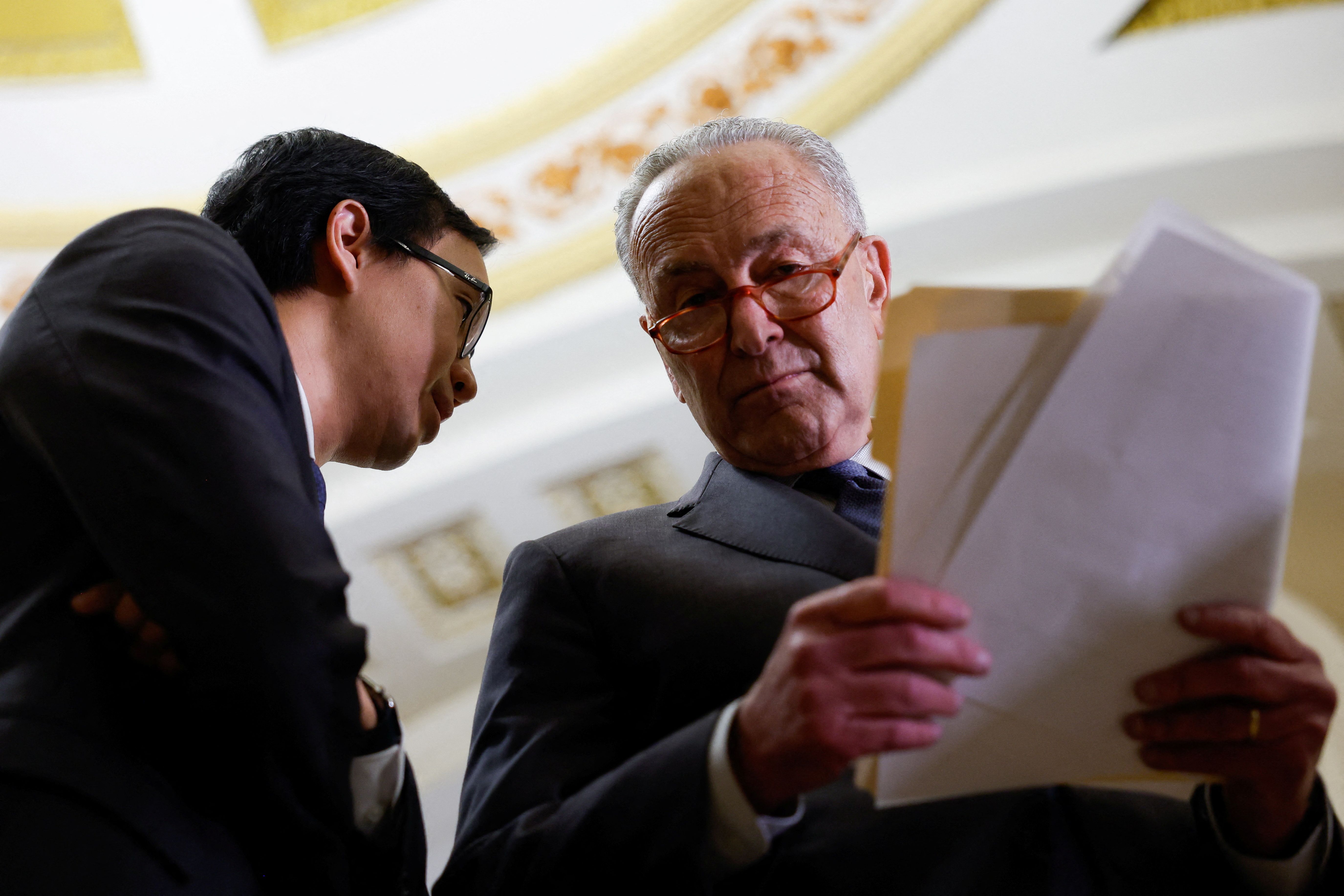 Alex Nguyen and Chuck Schumer