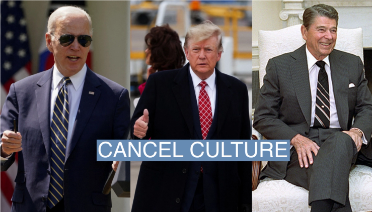 Biden, Trump, and Reagan.