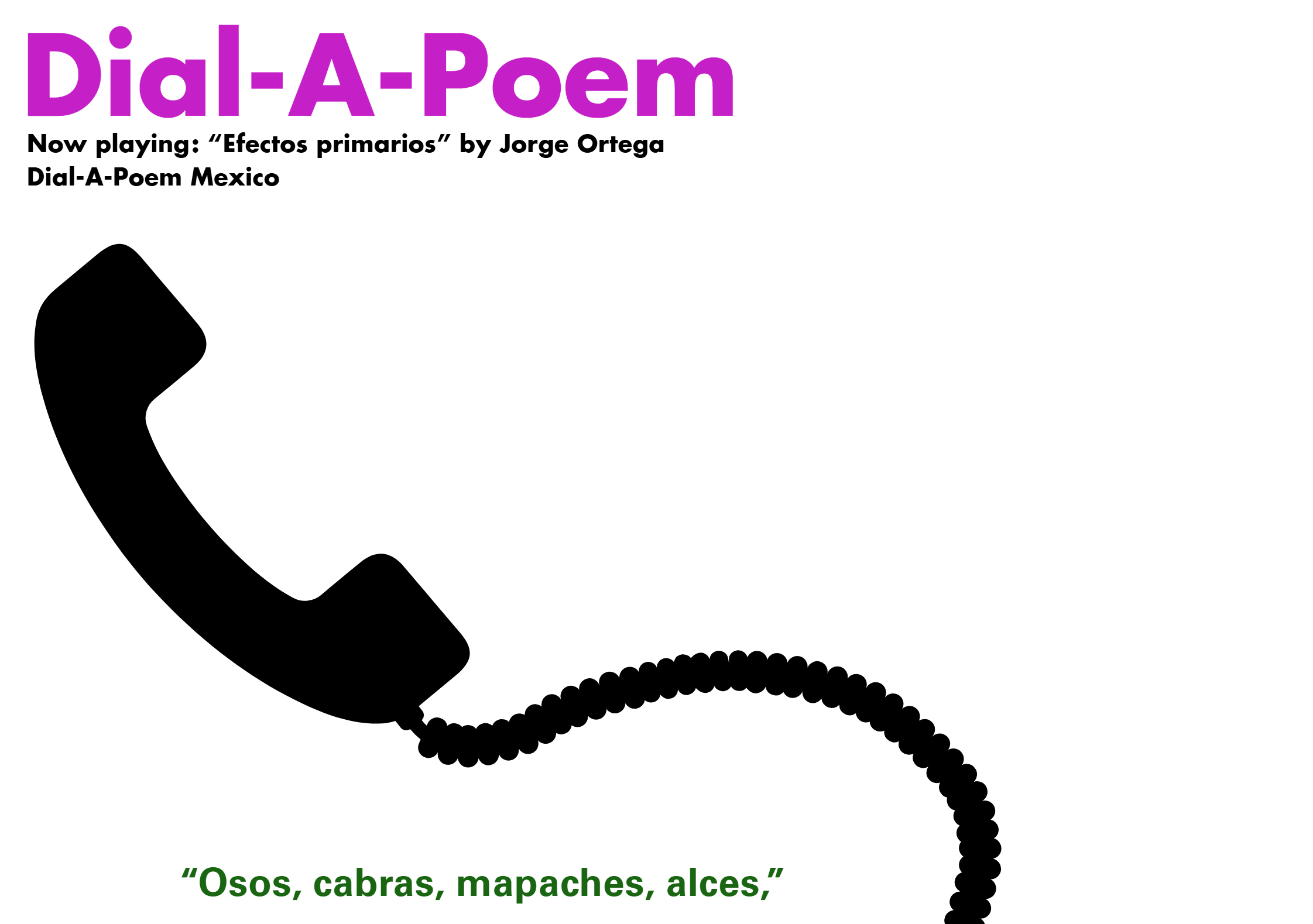 Dial-A-Poem web homepage