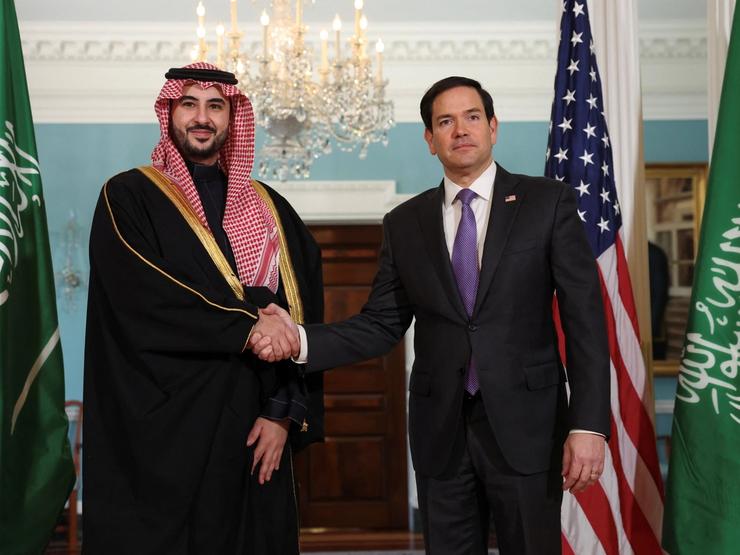 Marco Rubio and Saudi Defense Minister Prince Khalid bin Salman