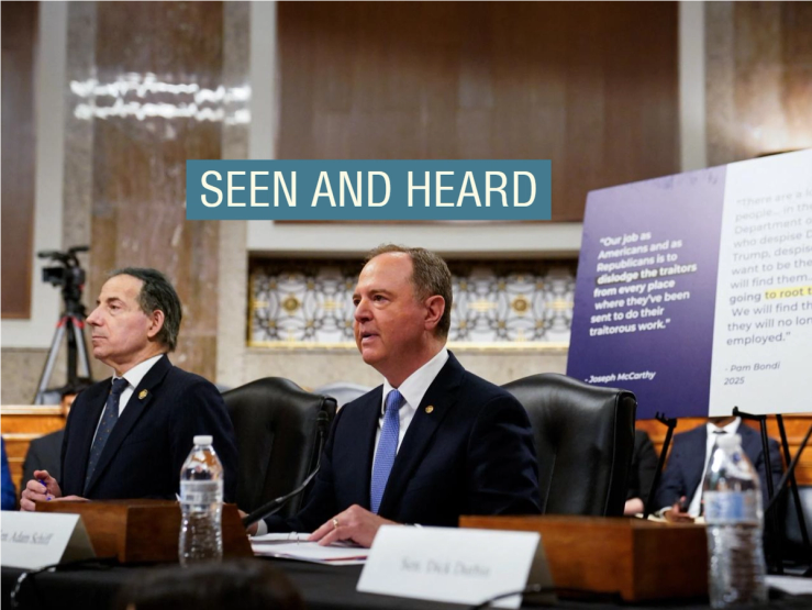 Jamie Raskin and Adam Schiff hold a shadow hearing