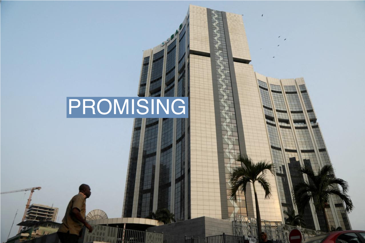 FILE PHOTO: The headquarters of the African Development Bank (AfDB) are pictured in Abidjan, Ivory Coast, January 30, 2020.REUTERS/Luc Gnago/File Photo
