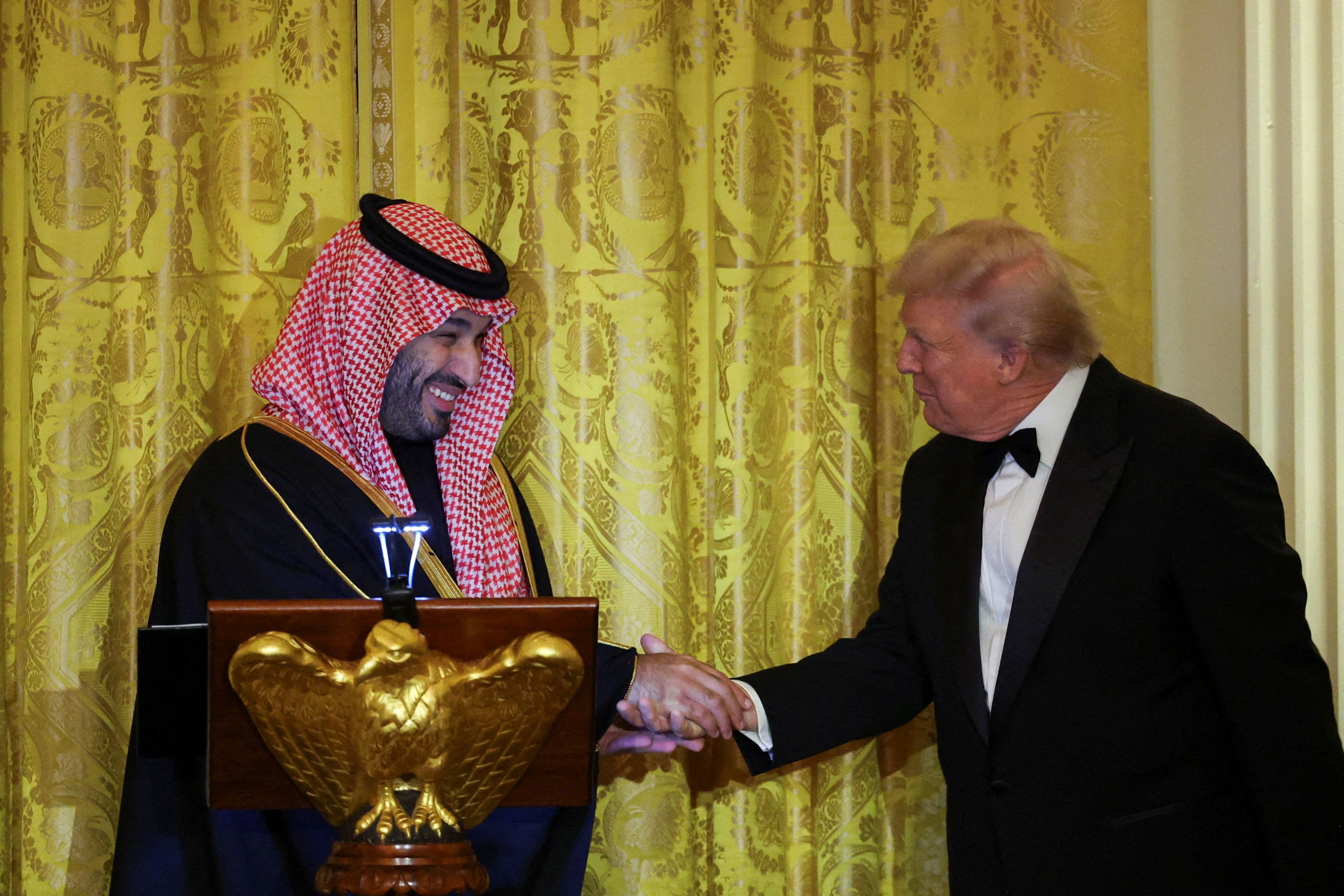 President Donald Trump and Crown Prince and Prime Minister Mohammed bin Salman