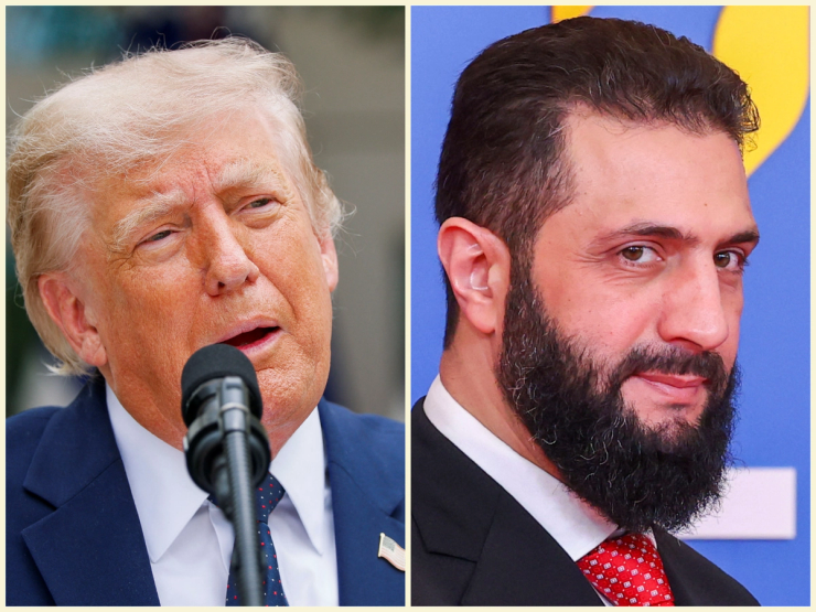 Donald Trump and Ahmed Al-Sharaa