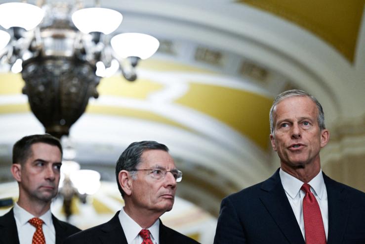 Senate Republican leaders address the media