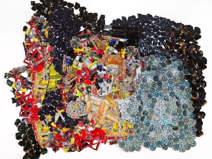 A piece by El Anatsui.