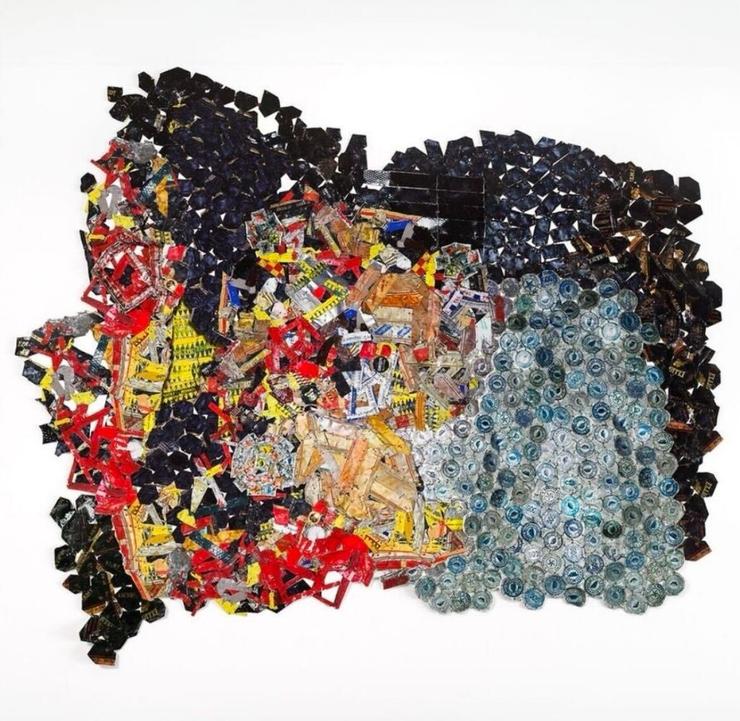 A piece by El Anatsui.