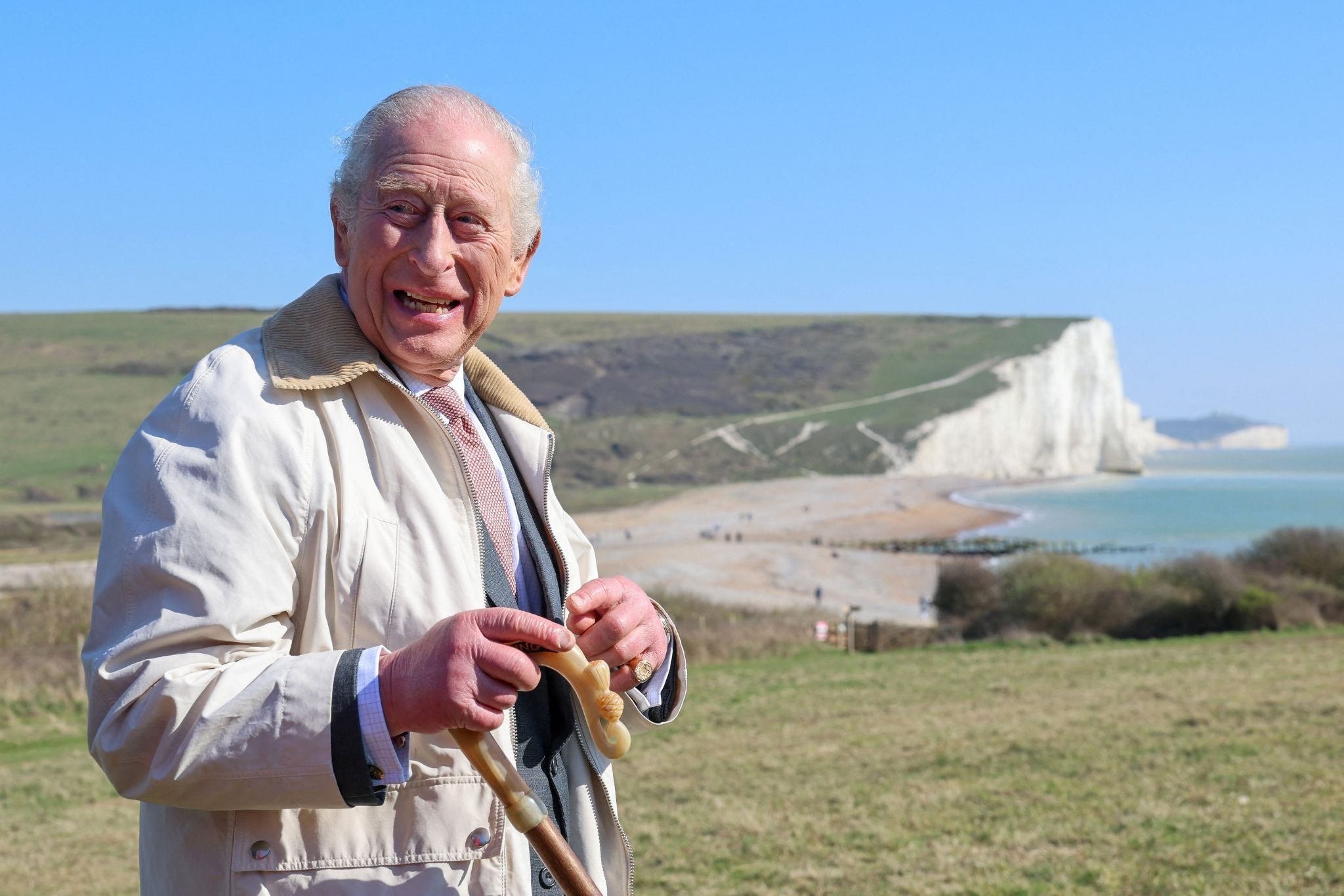 King Charles III opens a 2,689-mile footpath along England’s coast