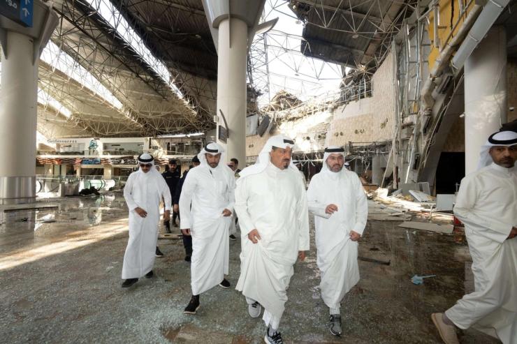 Officials survey damage to Kuwait’s main airport