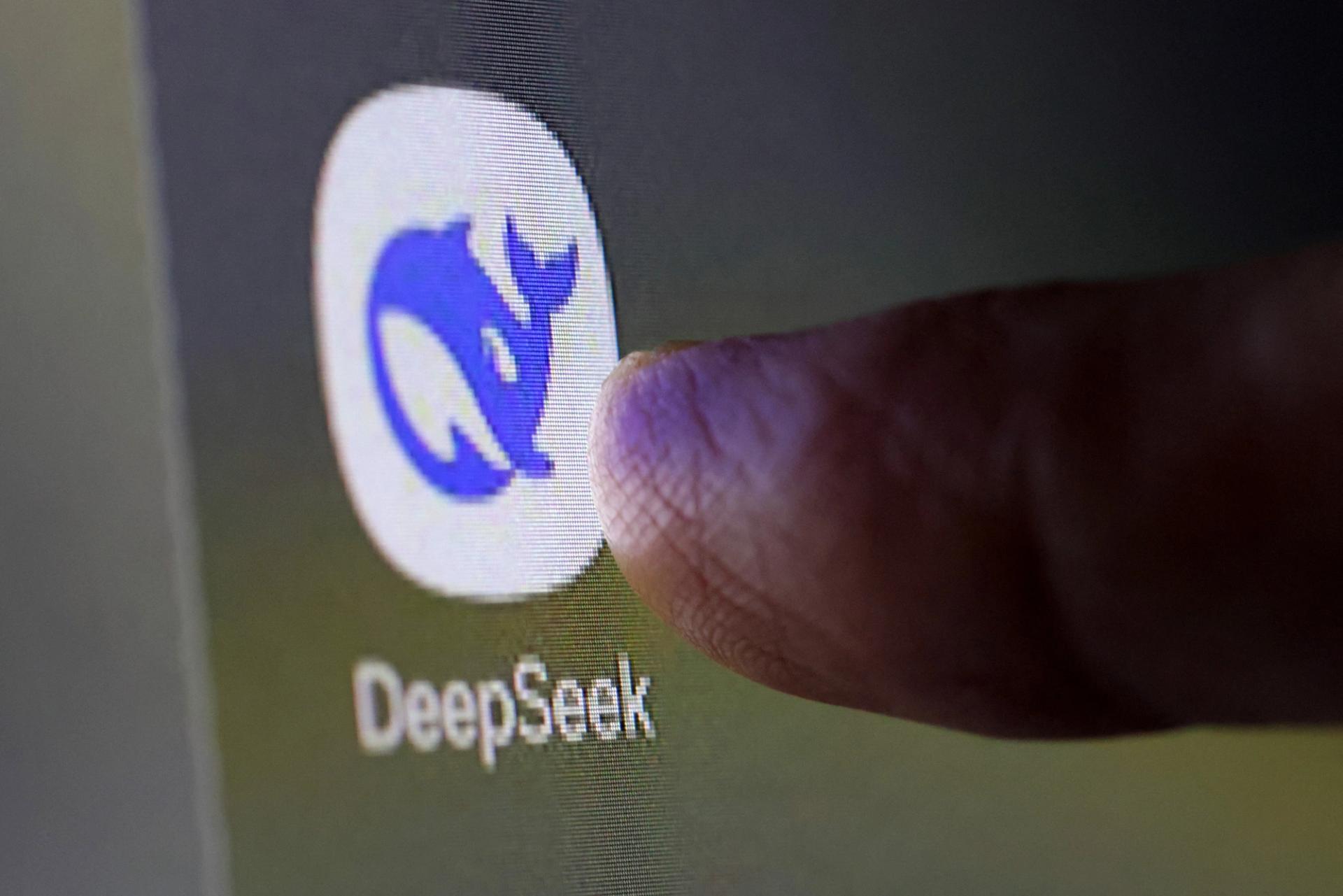 A DeepSeek logo illustration.