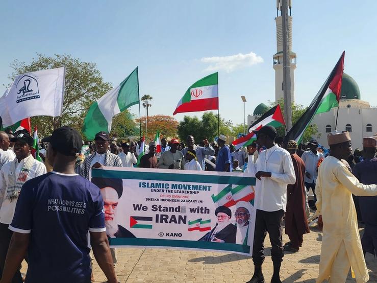 Protesters in northern Nigeria
