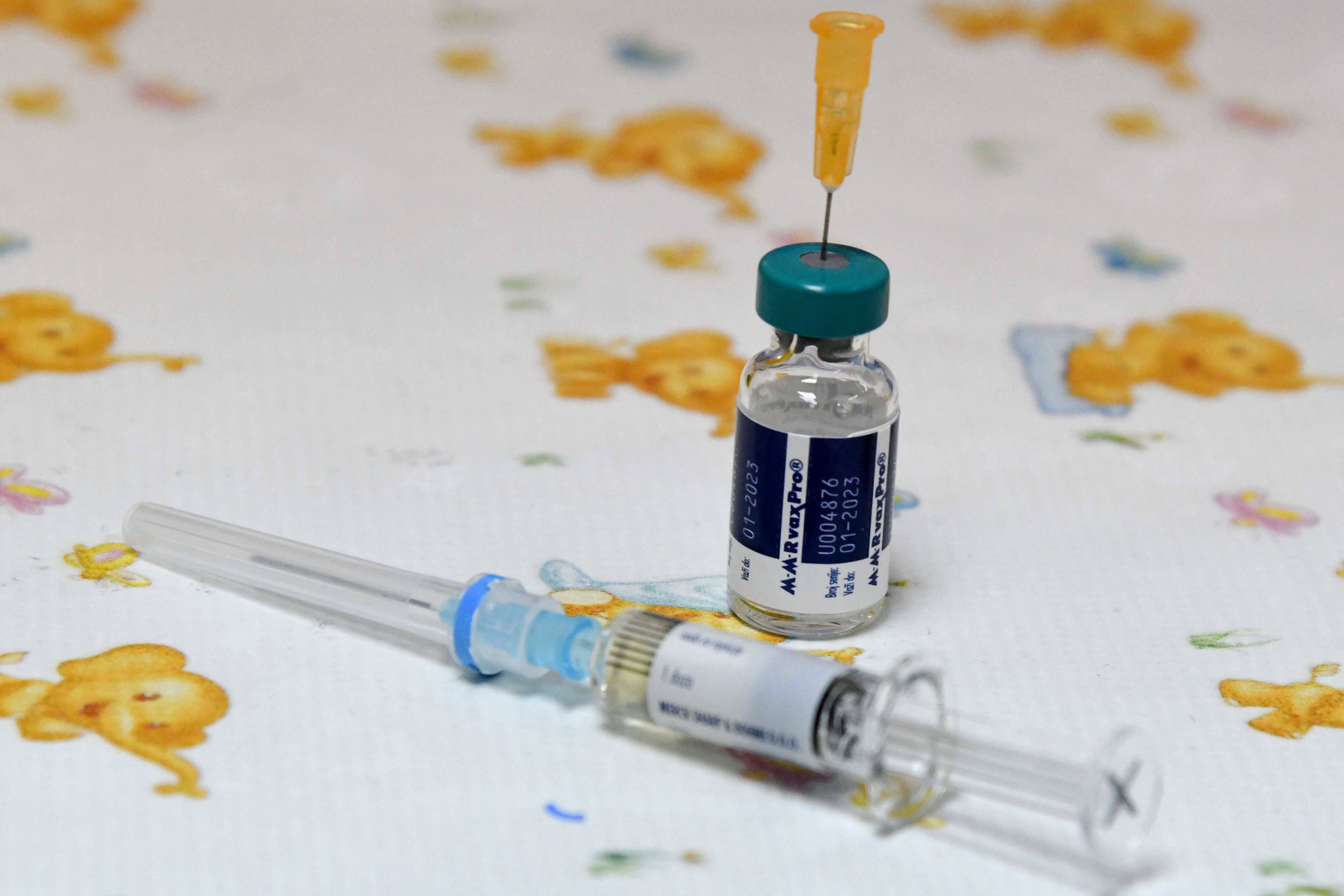 A measles vaccination in Montenegro. 