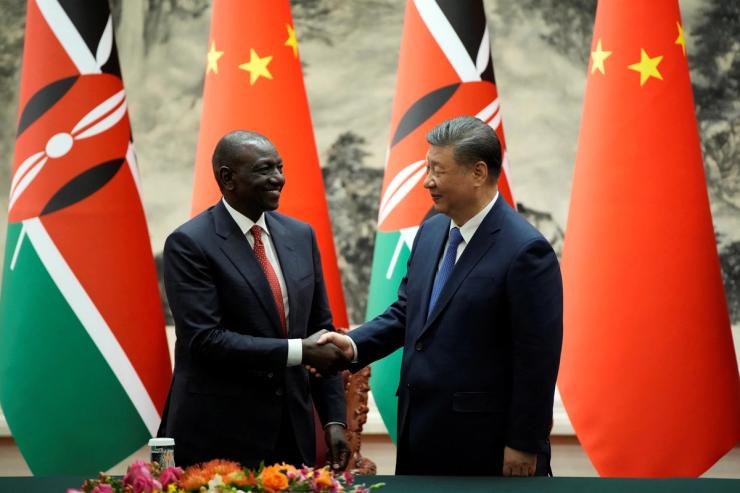 Chinese leader Xi Jinping and Kenyan President William Ruto.
