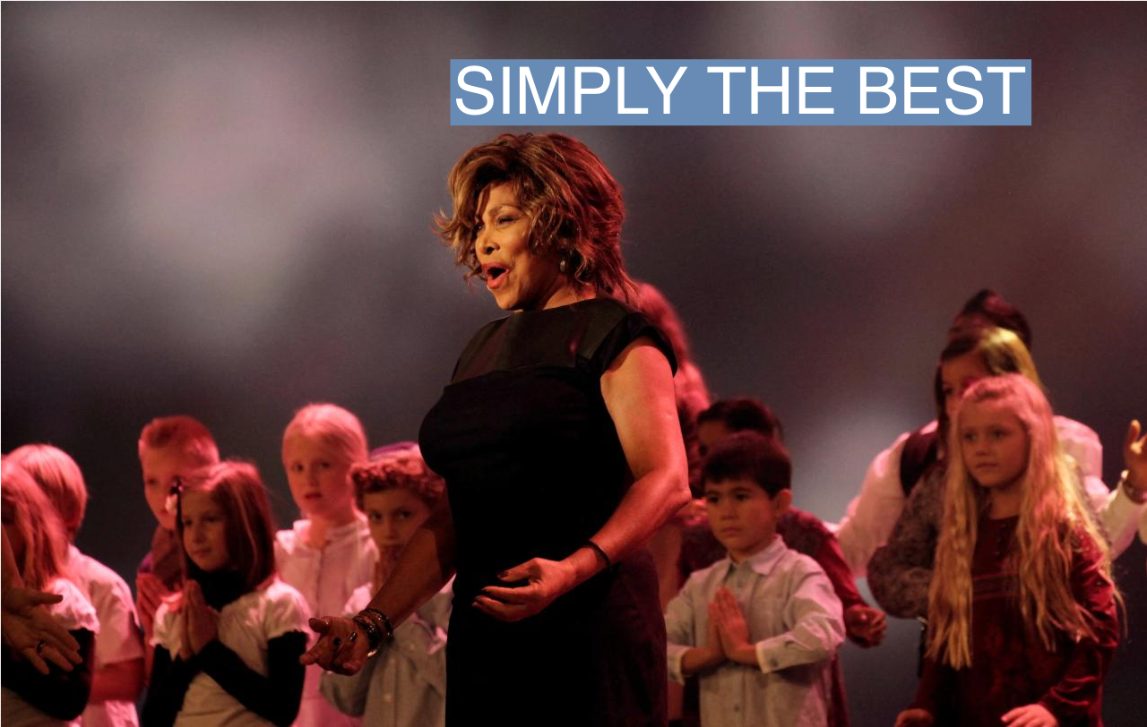 Tina Turner at a gala in Switzerland.