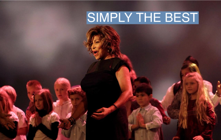 Tina Turner at a gala in Switzerland.