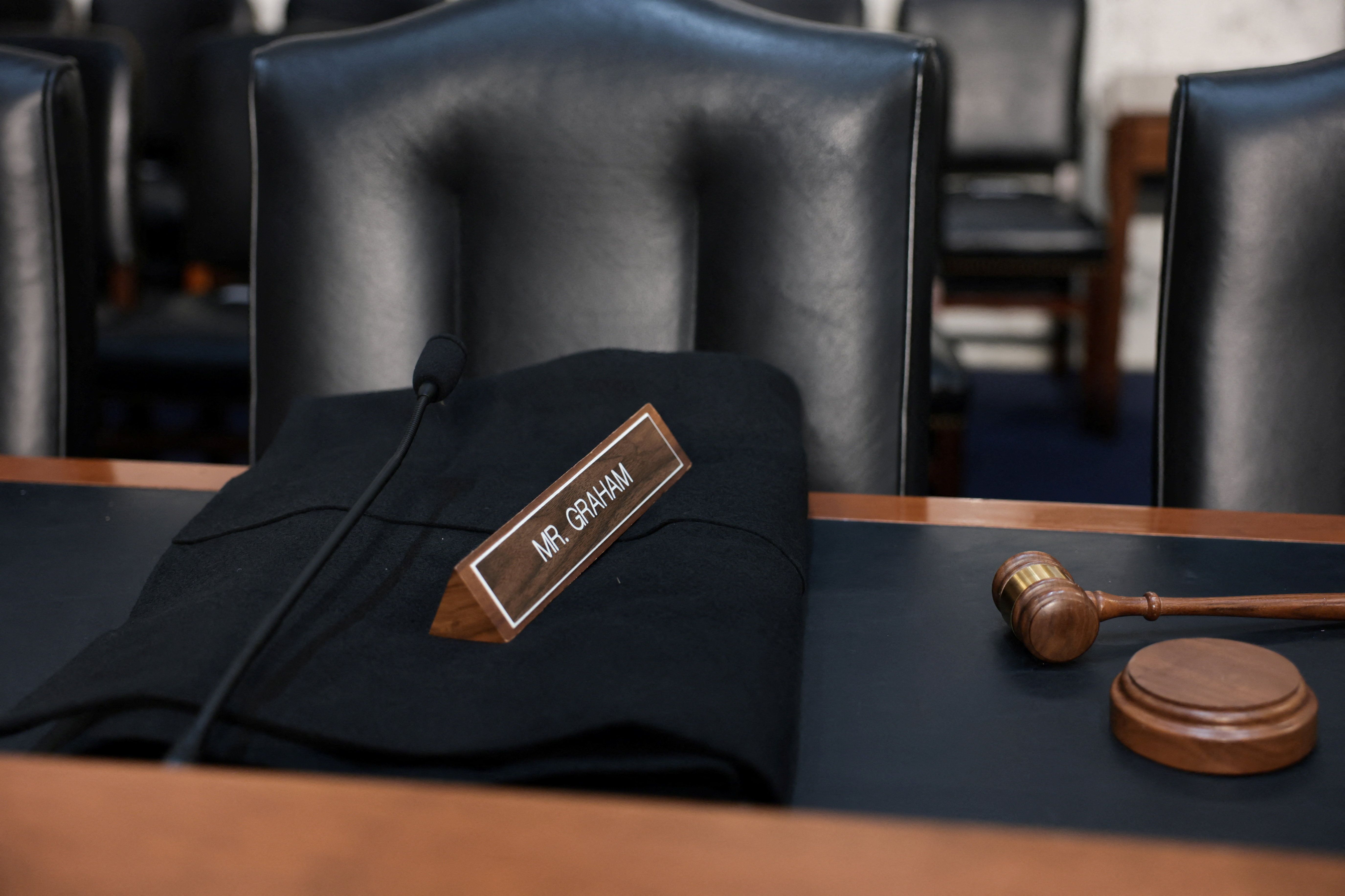 Lindsey Graham’s desk 