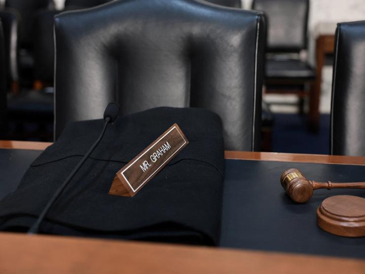 Lindsey Graham’s desk