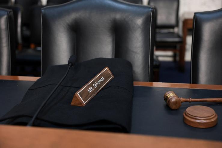 Lindsey Graham’s desk