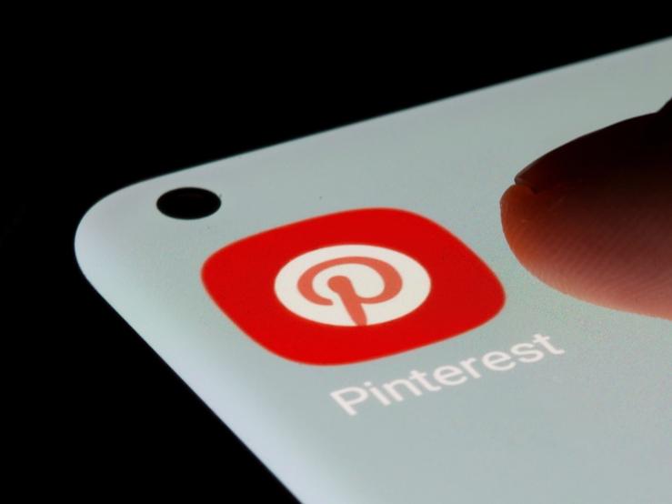Pinterest app is seen on a smartphone in this illustration.