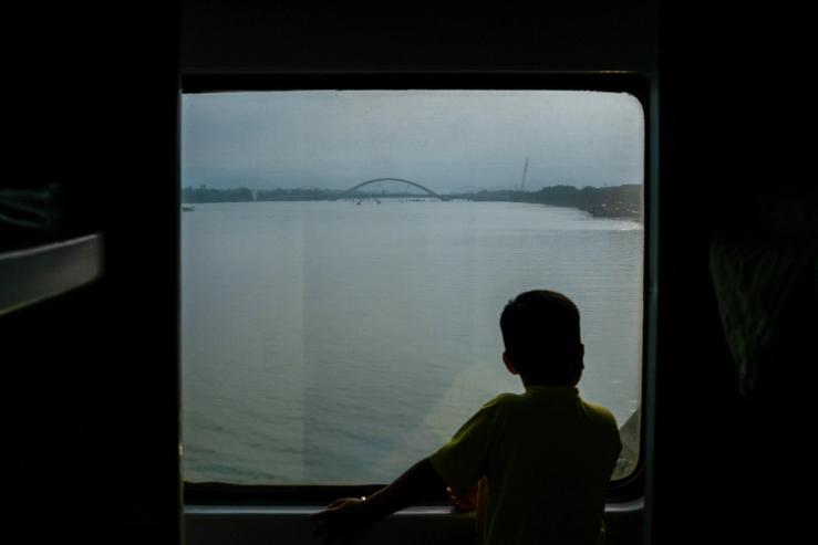 A train in Vietnam.