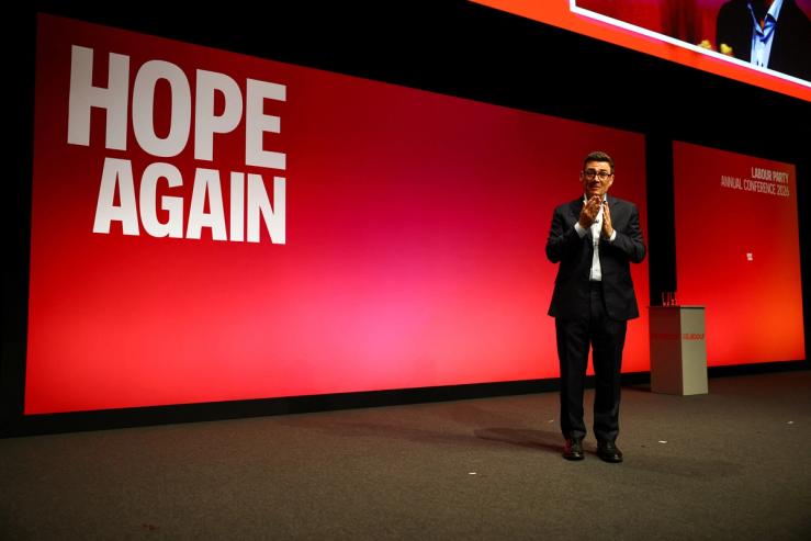 UK PM Andy Burnham at Labour Party conference.