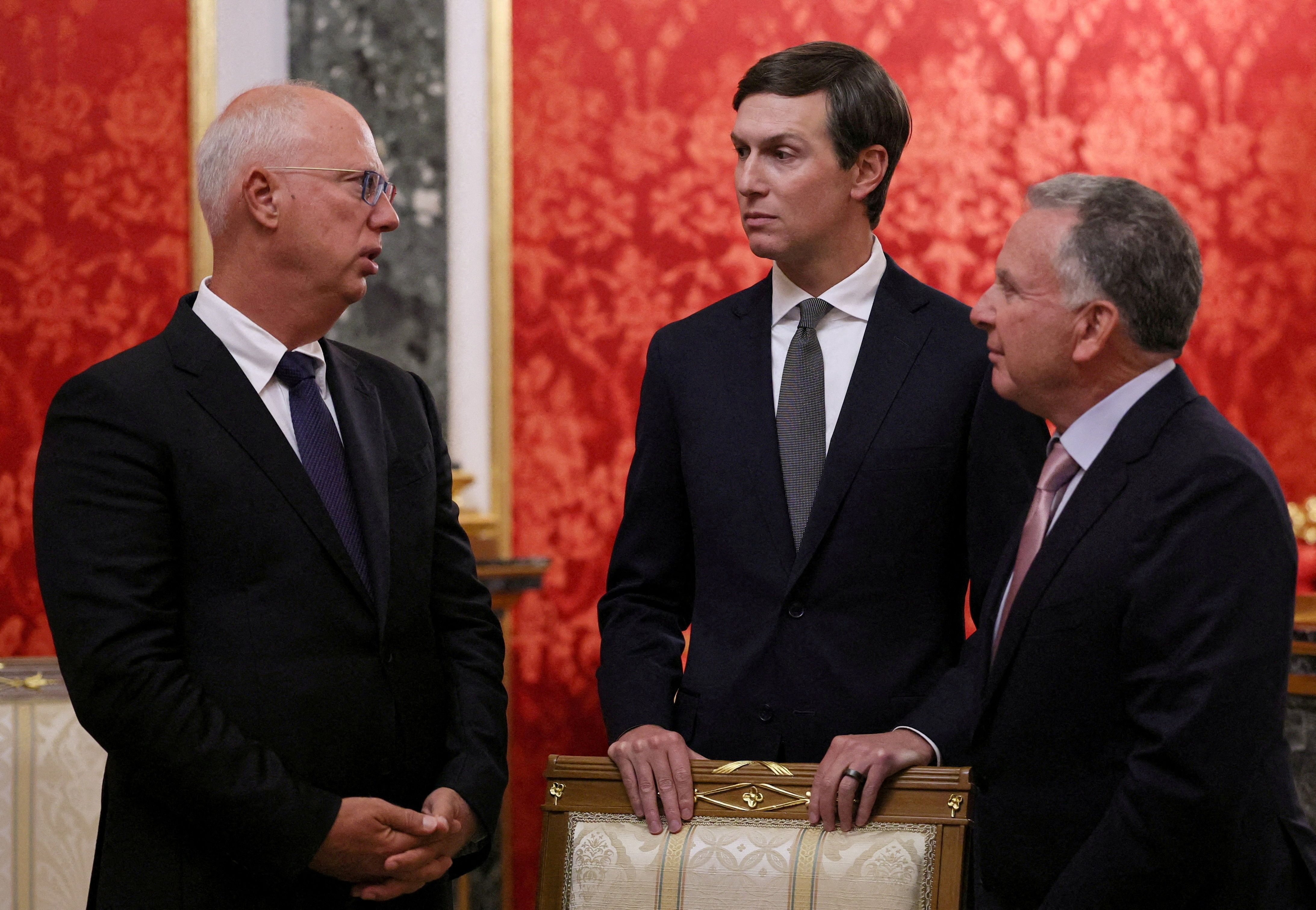 Jared Kushner, US Special Envoy Steve Witkoff and Russian presidential envoy Kirill Dmitriev 