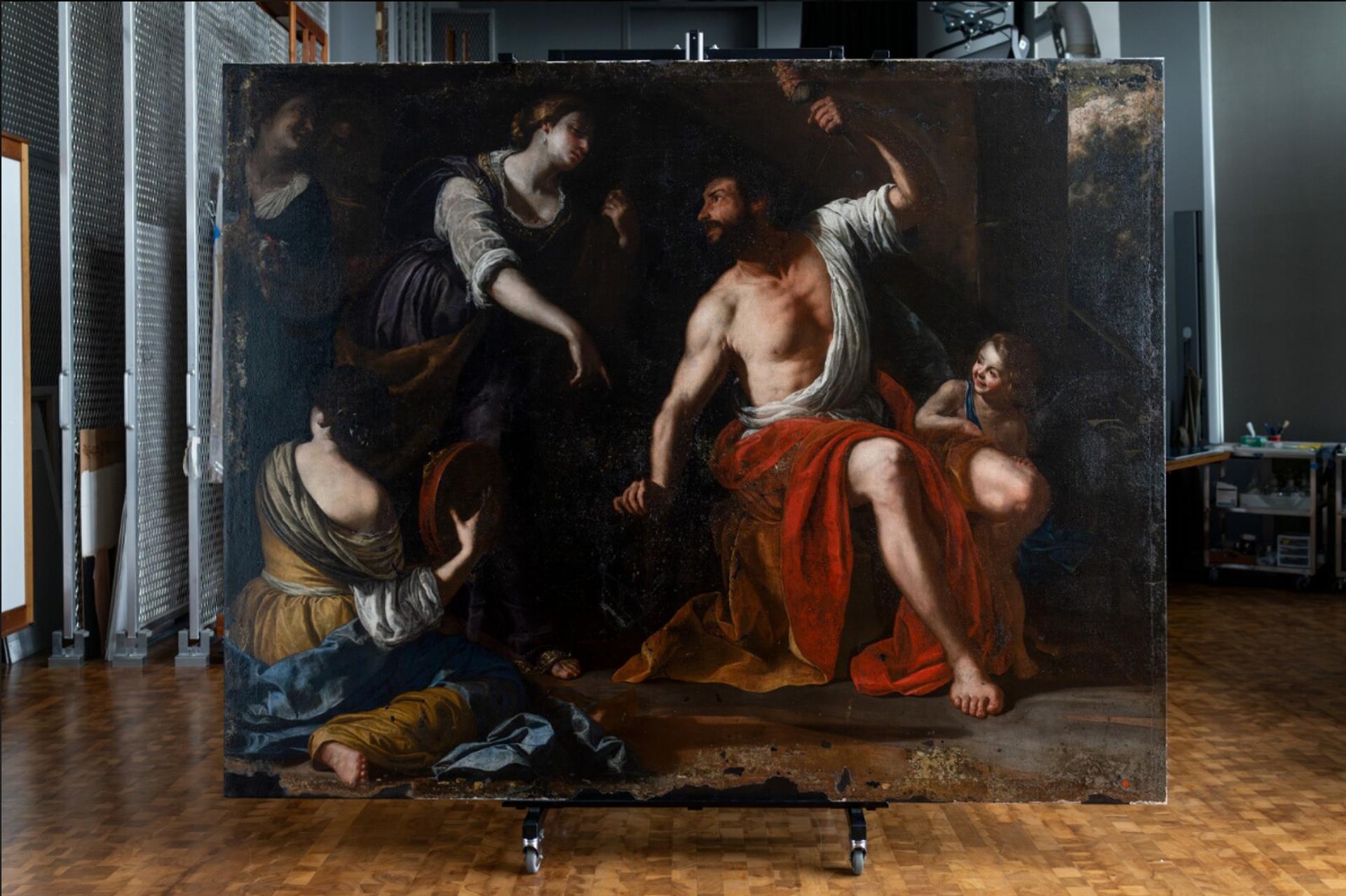 Artemisia Gentileschi’s “Hercules and Omphale.”