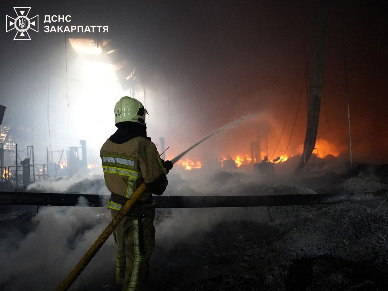 The aftermath of a Russian strike on Ukraine. 