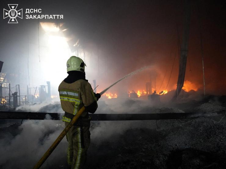 The aftermath of a Russian strike on Ukraine.