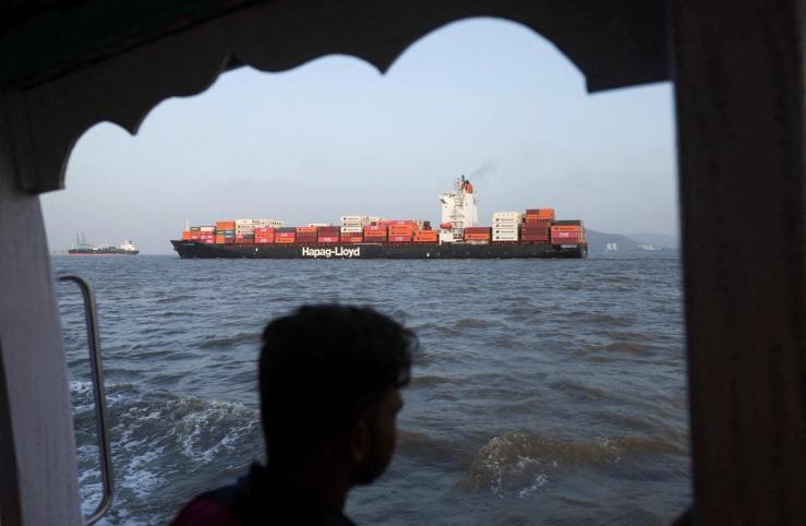 A container in the Arabian Sea.