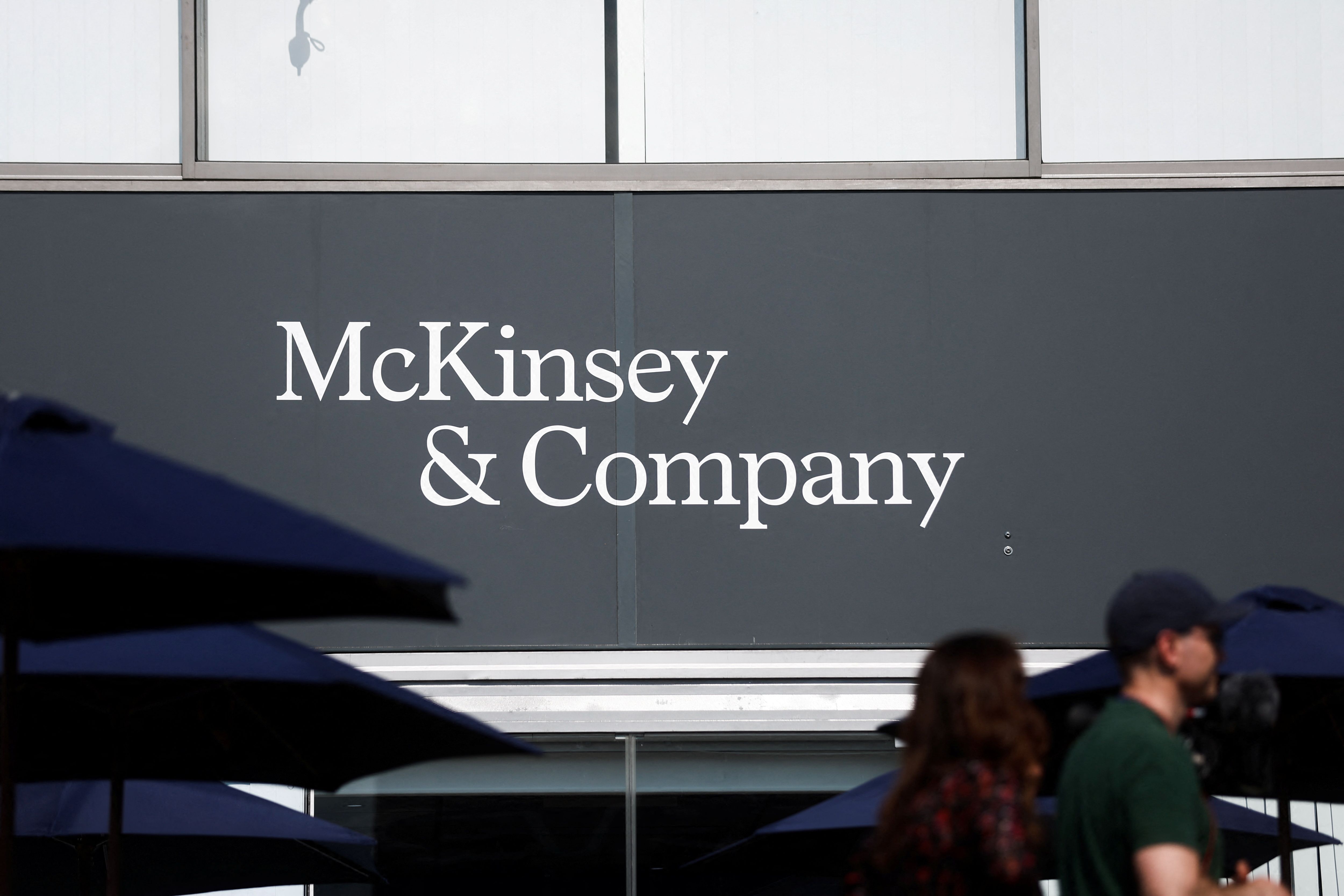 McKinsey & Company logo on building facade